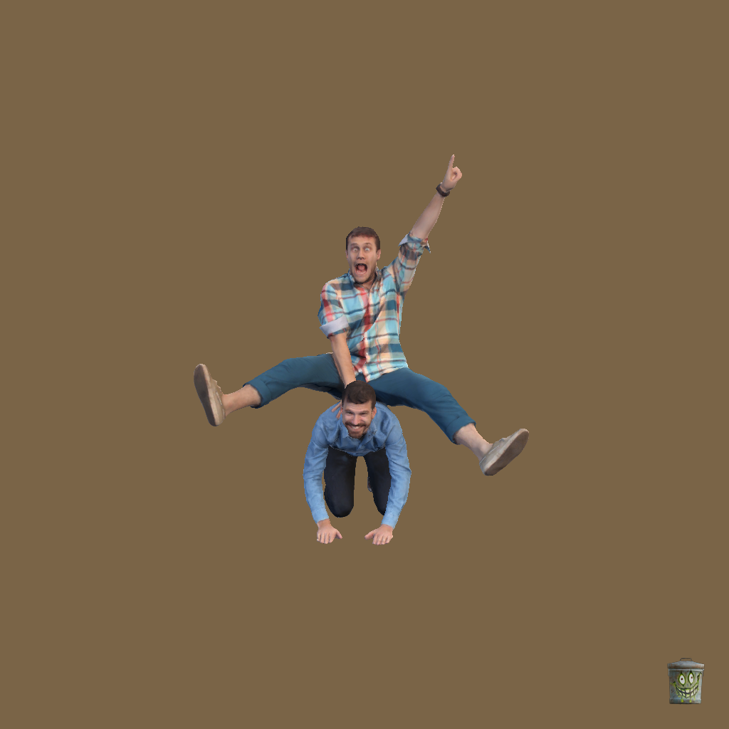 Man Riding Man - Front