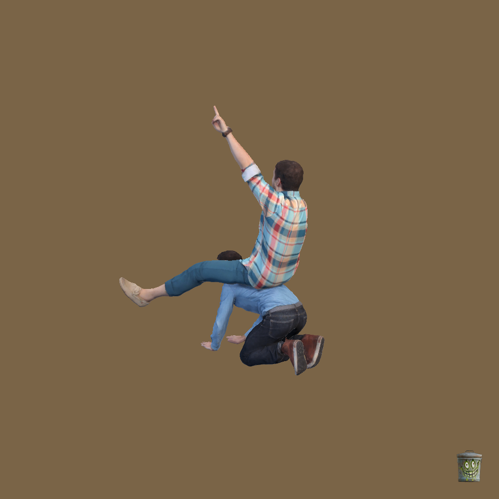 Man Riding Man - Back Left