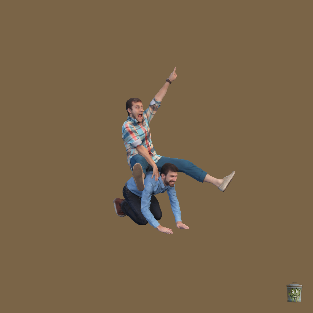 Man Riding Man - Front Right