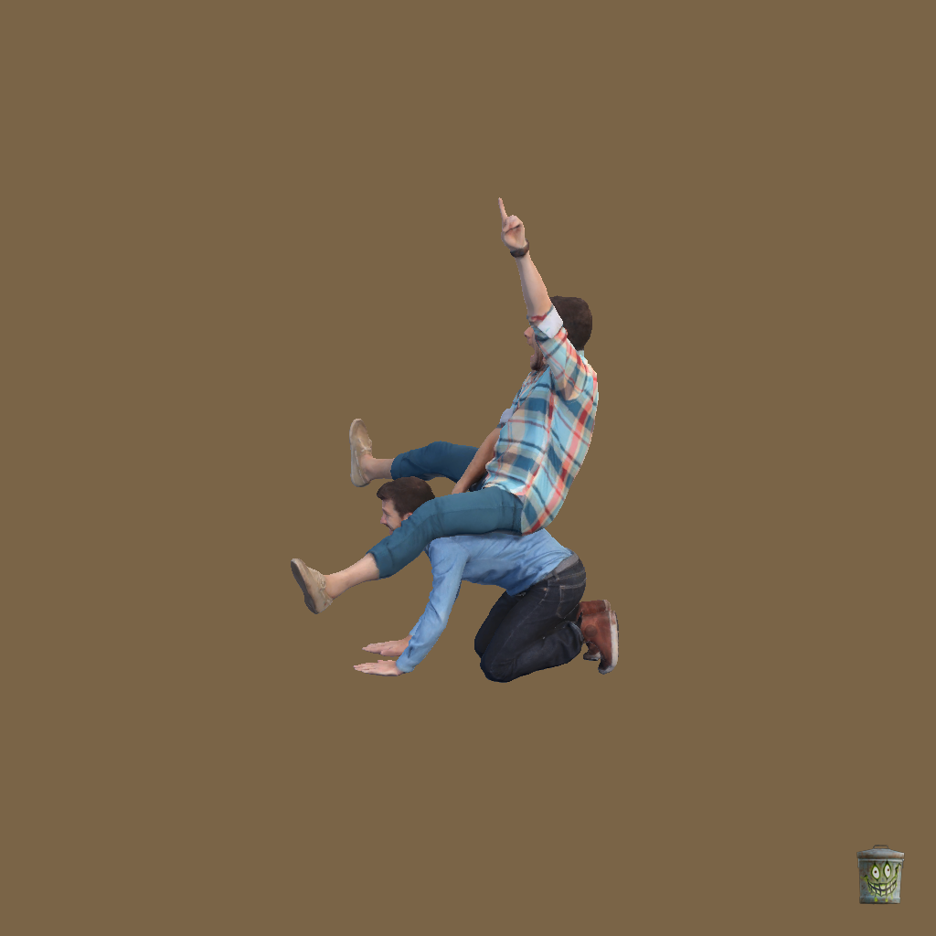 Man Riding Man - Left
