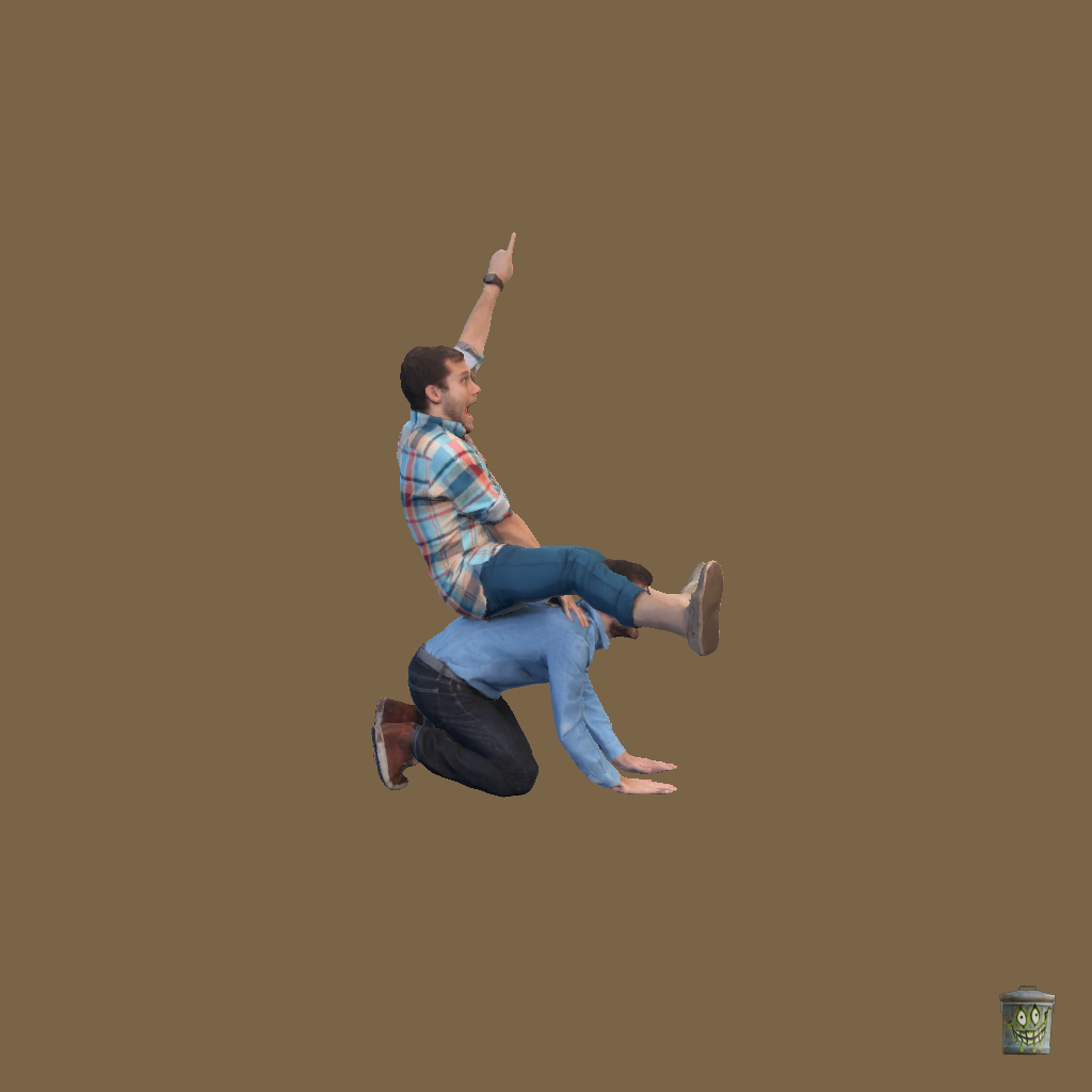 Man Riding Man - Right