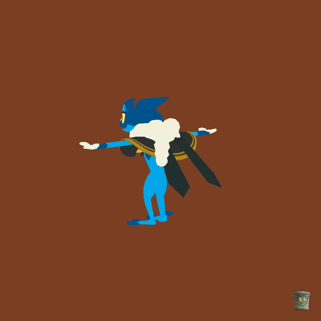 Frogadier Costume Party Style - Back Left
