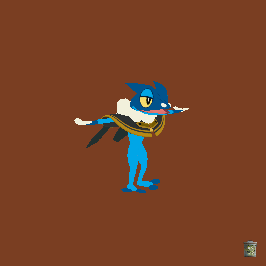 Frogadier Costume Party Style - Front Right