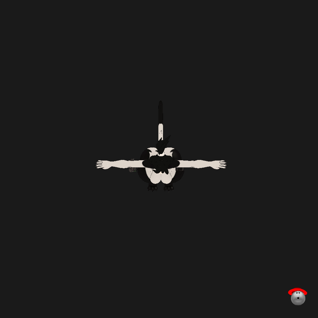 Stylized Tuxedo Kitty - Armed - Straight Top