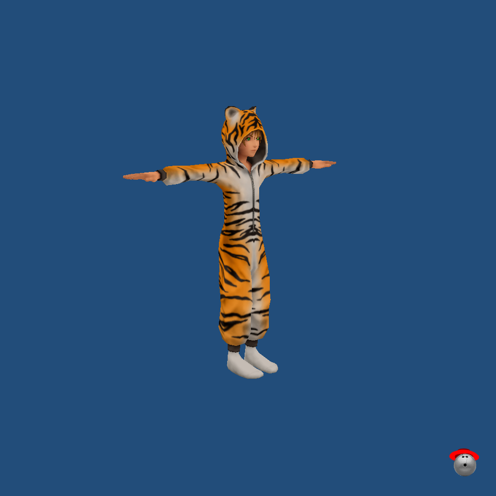 Roxas Tiger Onesie - Front Right