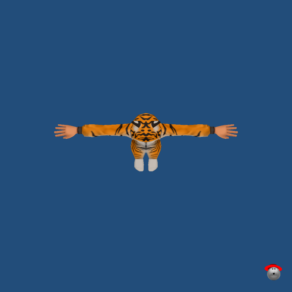 Roxas Tiger Onesie - Straight Top