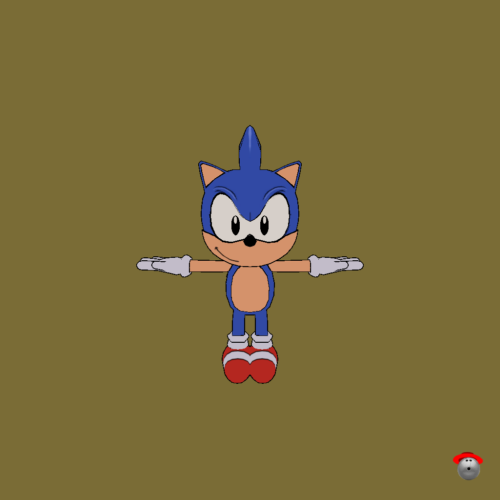 Sonic The Hedgehog （Model By˸ Rhettro_movies） - Front