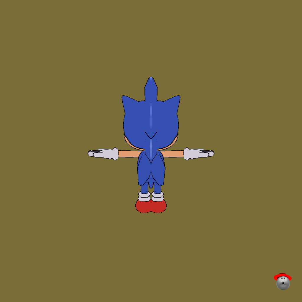 Sonic The Hedgehog （Model By˸ Rhettro_movies） - Back