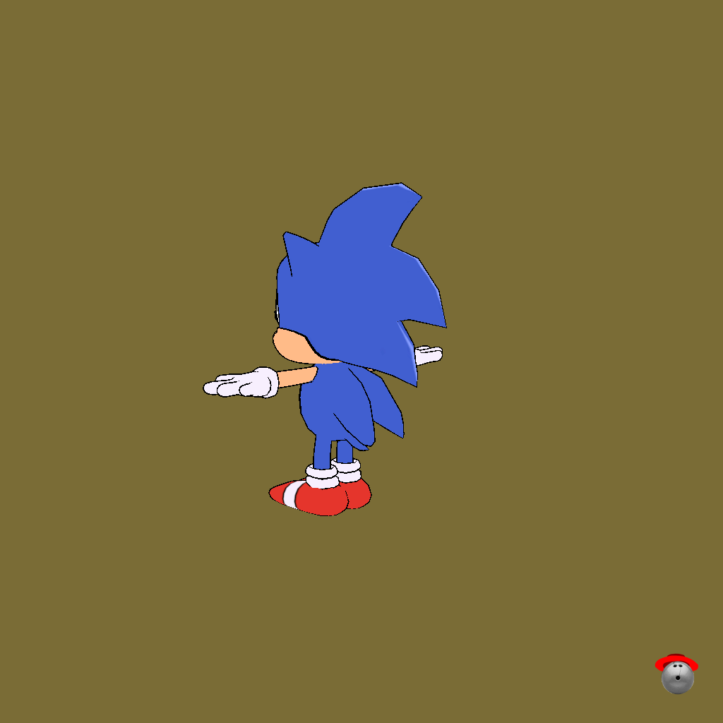 Sonic The Hedgehog （Model By˸ Rhettro_movies） - Back Left