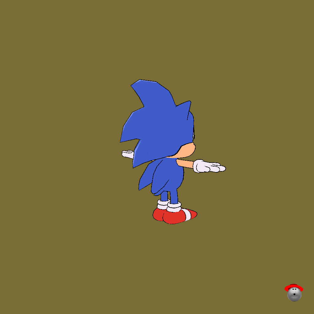 Sonic The Hedgehog （Model By˸ Rhettro_movies） - Back Right