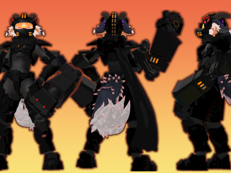 delphy kobo with armor and weapons and shi