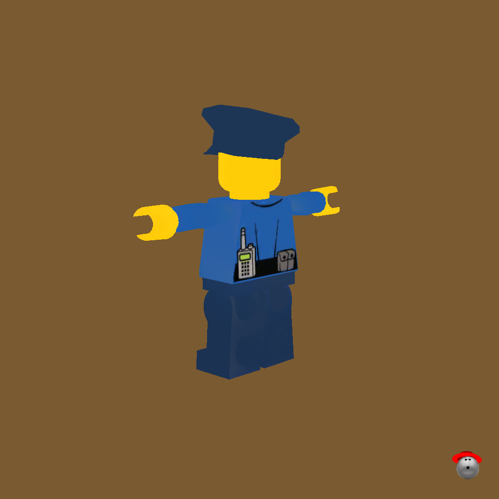 Lego Policeman - Back Left