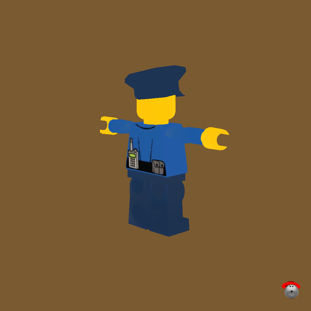 Lego Policeman - Back Right