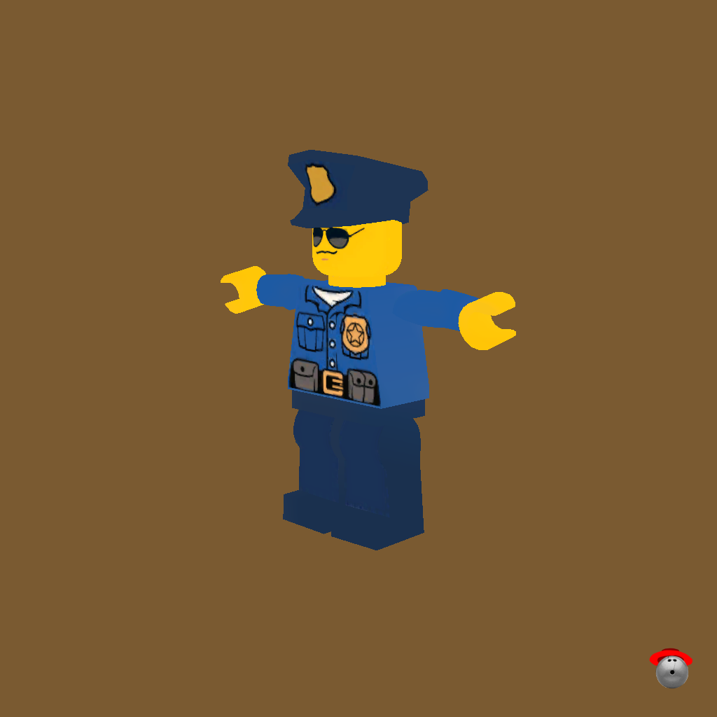 Lego Policeman - Front Left
