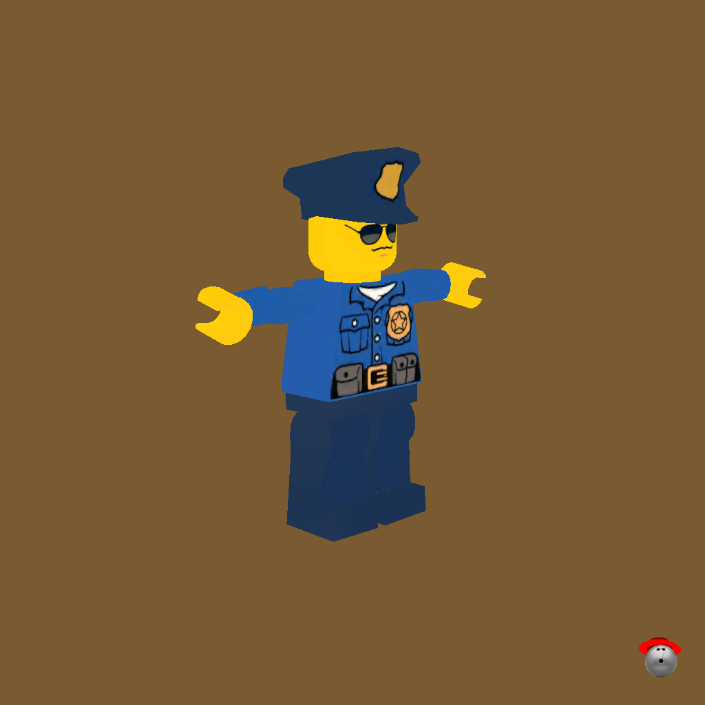 Lego Policeman - Front Right