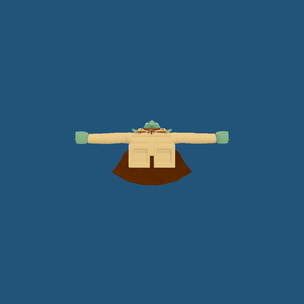 Tall LEGO Yoda - Straight Bottom