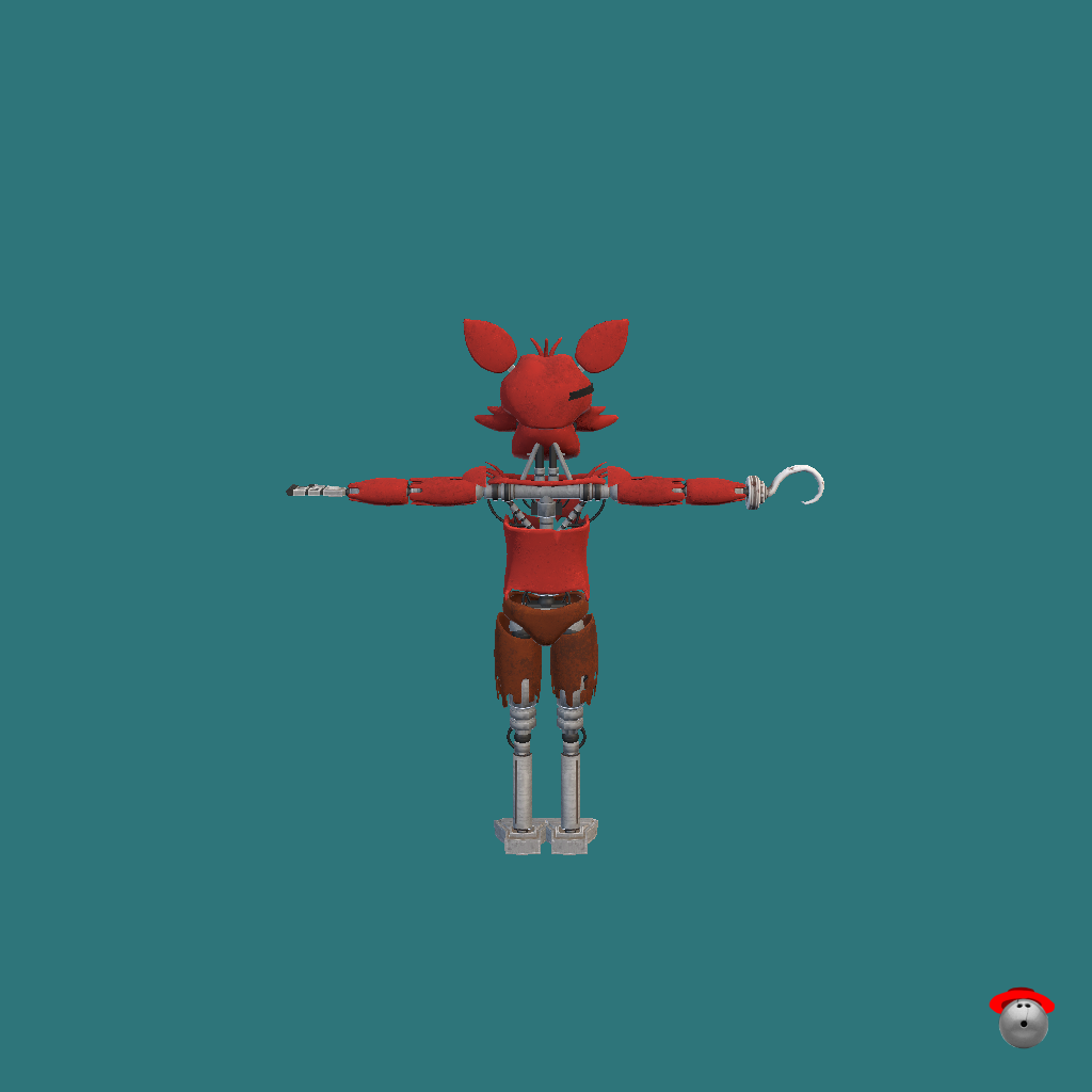 FNaF 1 - Foxy The Pirate Fox - Back