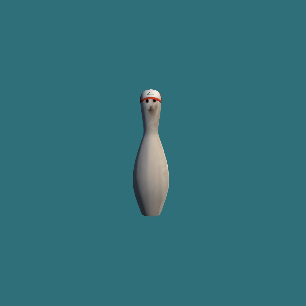 cat bowling pin