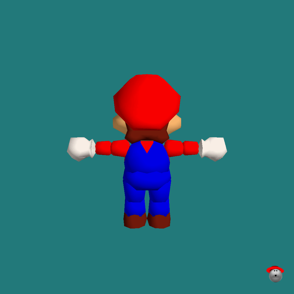 Mario （Super Mario 64）⁄ Customizable 64 Mario - Back