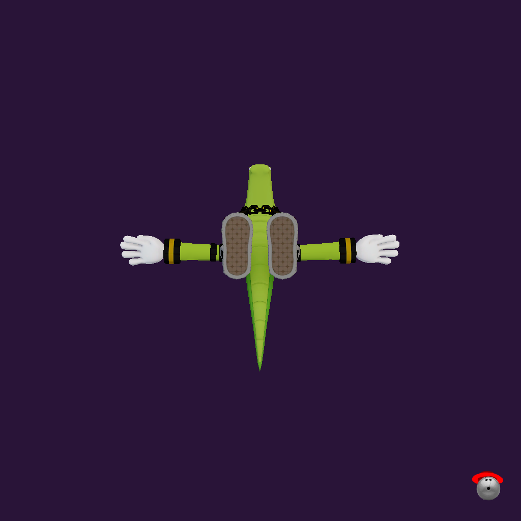 Vector the Crocodile - Straight Bottom