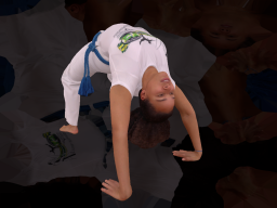 Woman Pretending to be a Table