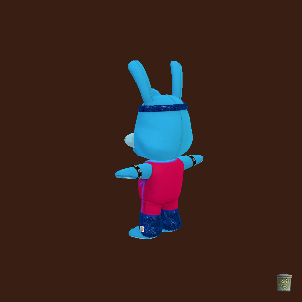 Glamrock Bonnie Bunny Plushie ǃ - Back Left