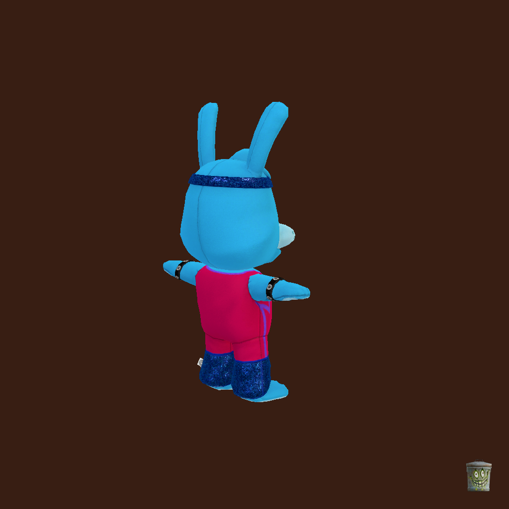 Glamrock Bonnie Bunny Plushie ǃ - Back Right