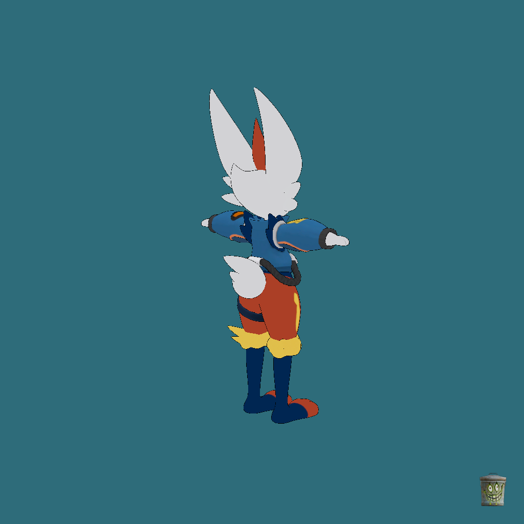 Space Style Cinderace - Back Right