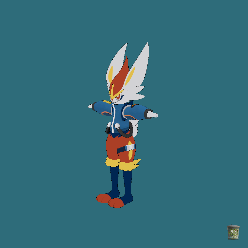 Space Style Cinderace - Front Left