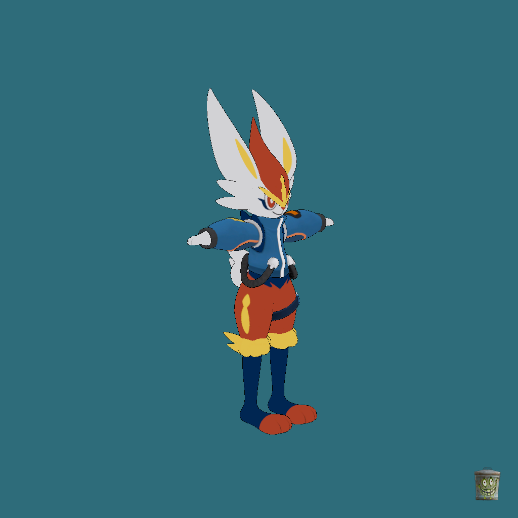Space Style Cinderace - Front Right
