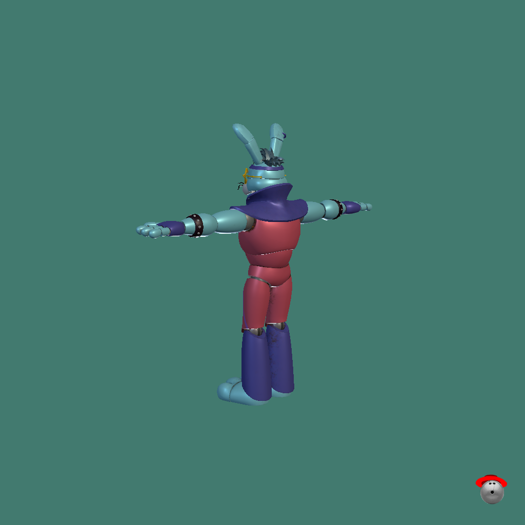 （FNAF SB RUIN） Glamrock Bonnie （Fixed） - Back Left