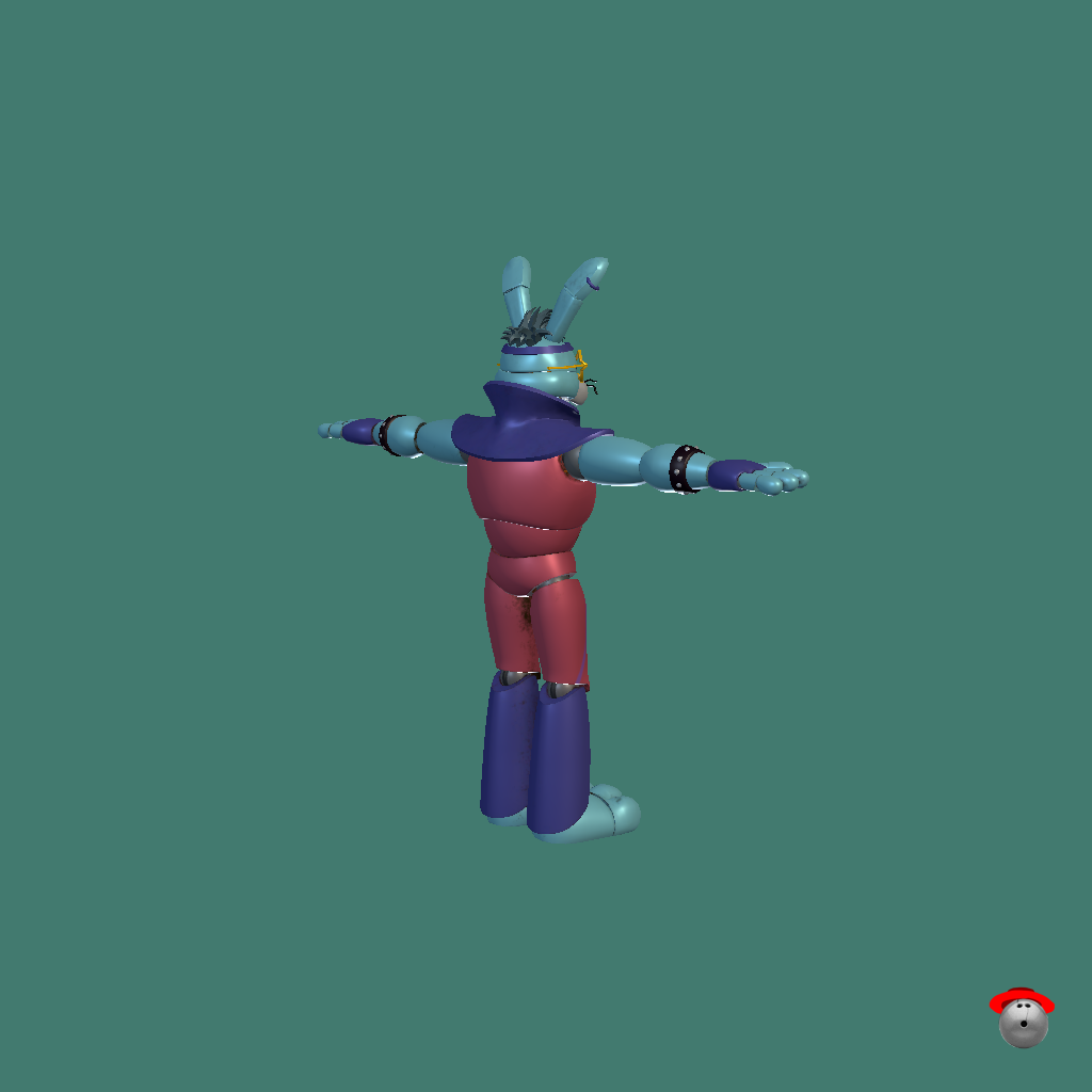 （FNAF SB RUIN） Glamrock Bonnie （Fixed） - Back Right