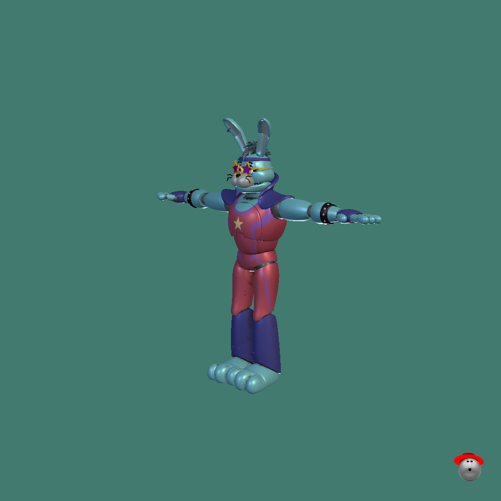 （FNAF SB RUIN） Glamrock Bonnie （Fixed） - Front Left