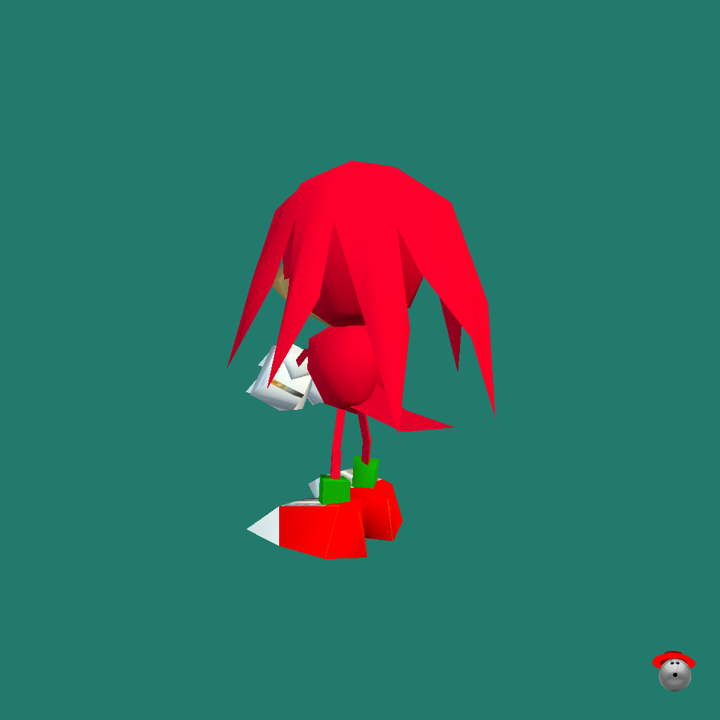 Knuckles The Echidna （Sonic R） - Back Left