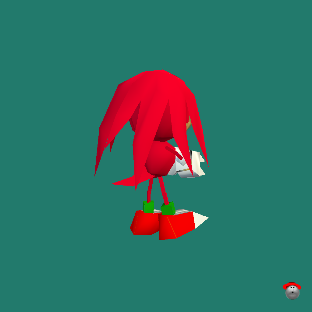 Knuckles The Echidna （Sonic R） - Back Right