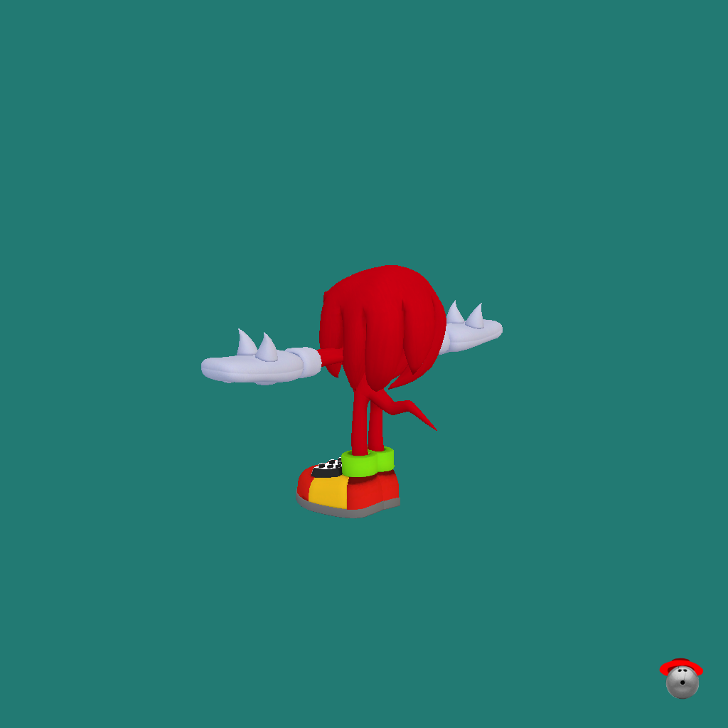 Knuckles The Echidna - Back Left