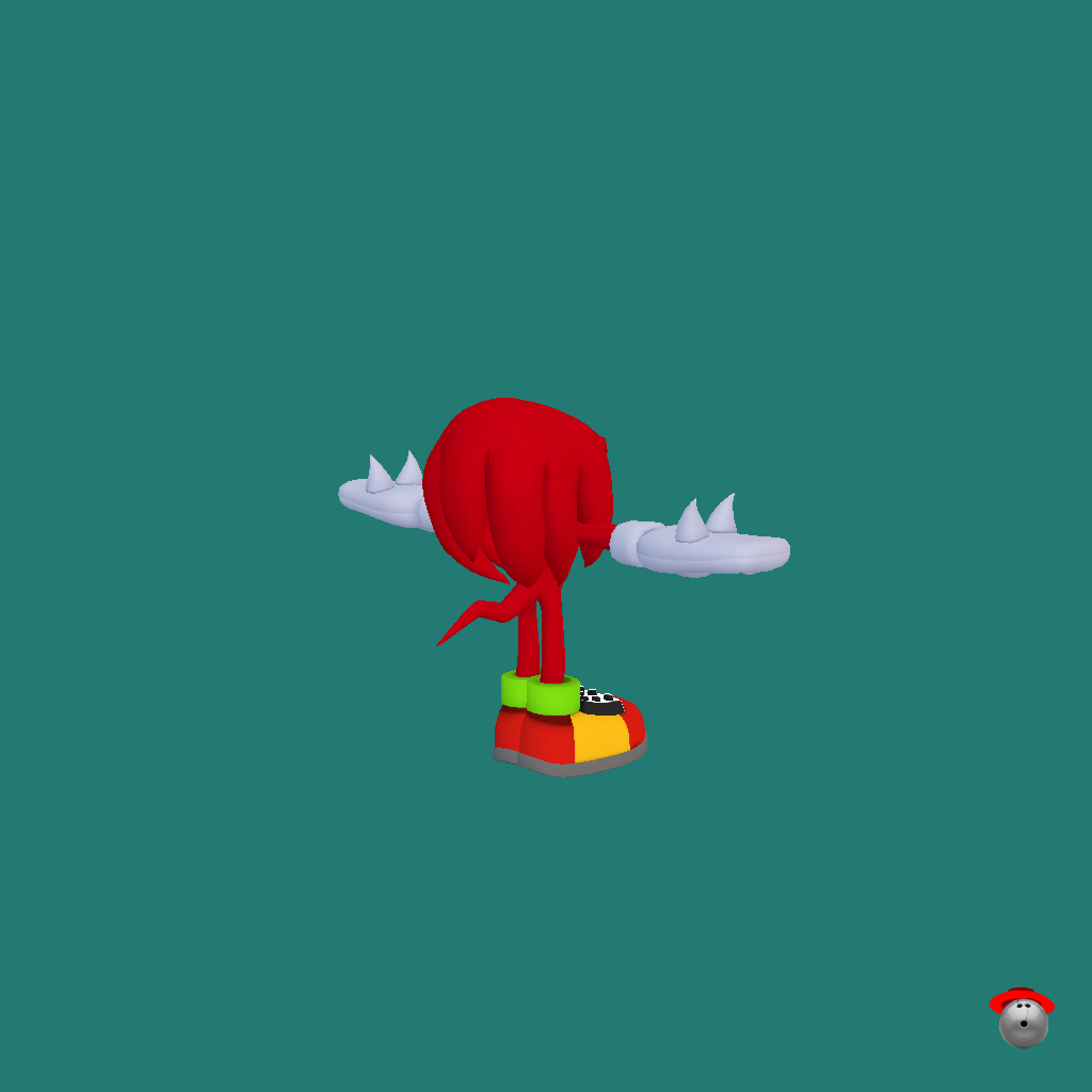 Knuckles The Echidna - Back Right