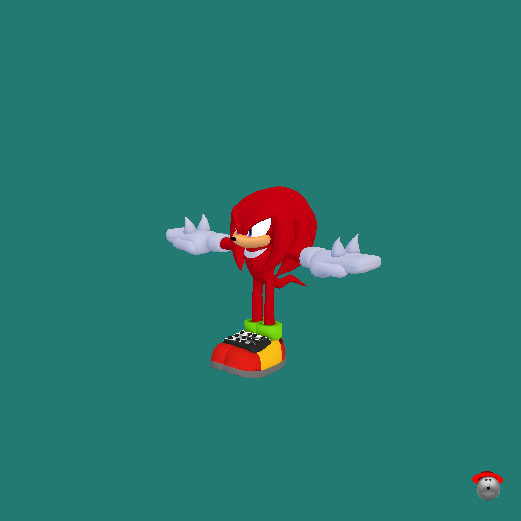 Knuckles The Echidna - Front Left