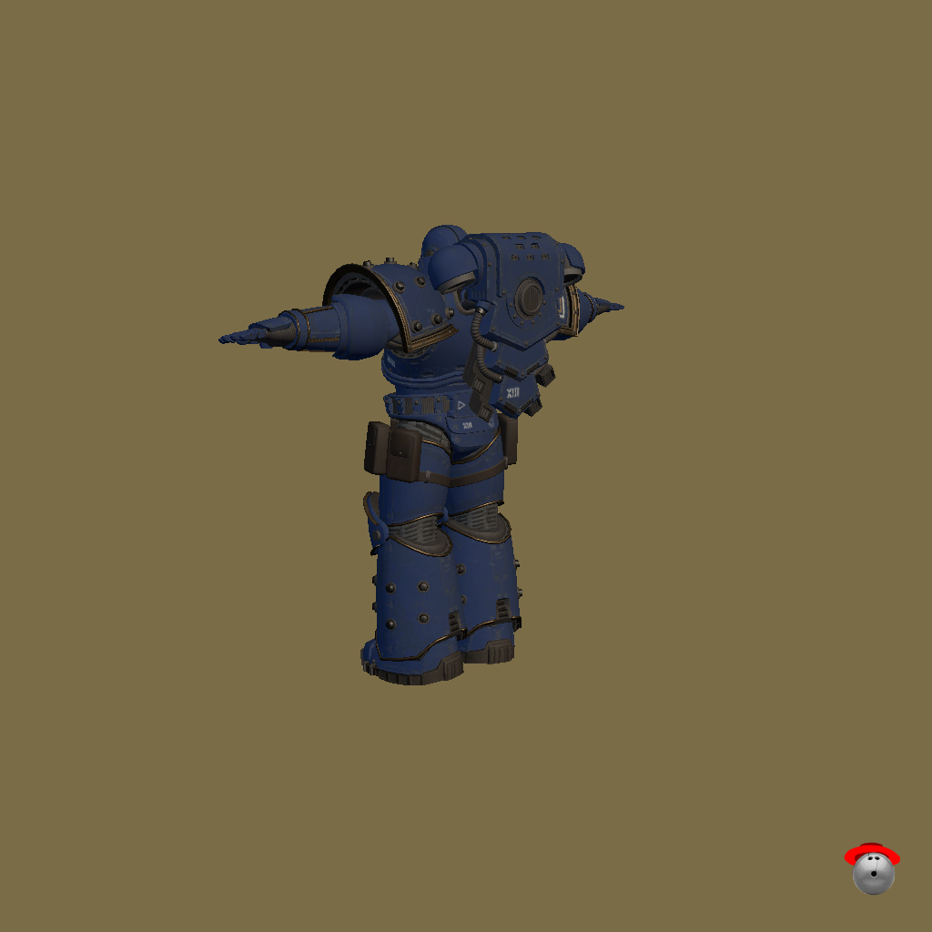 Ultramarine Battle Brother - Back Left