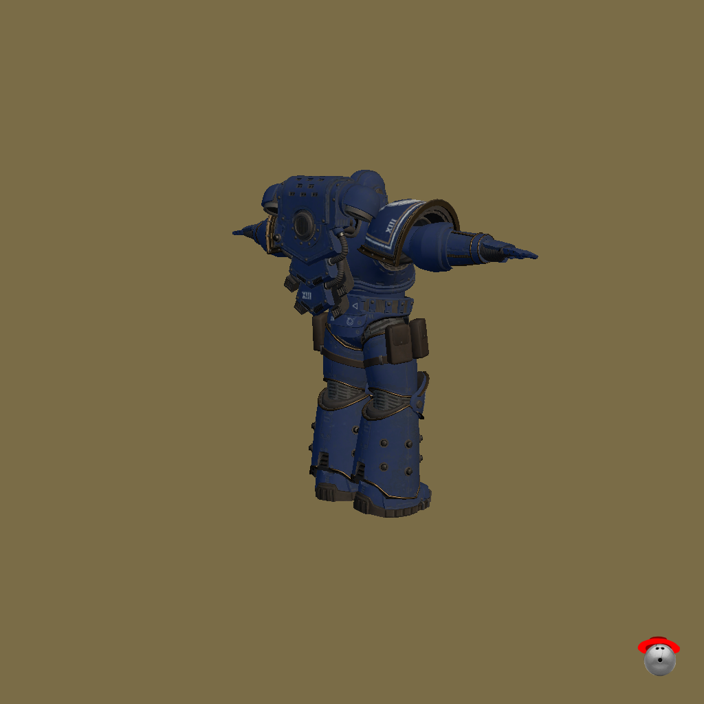 Ultramarine Battle Brother - Back Right