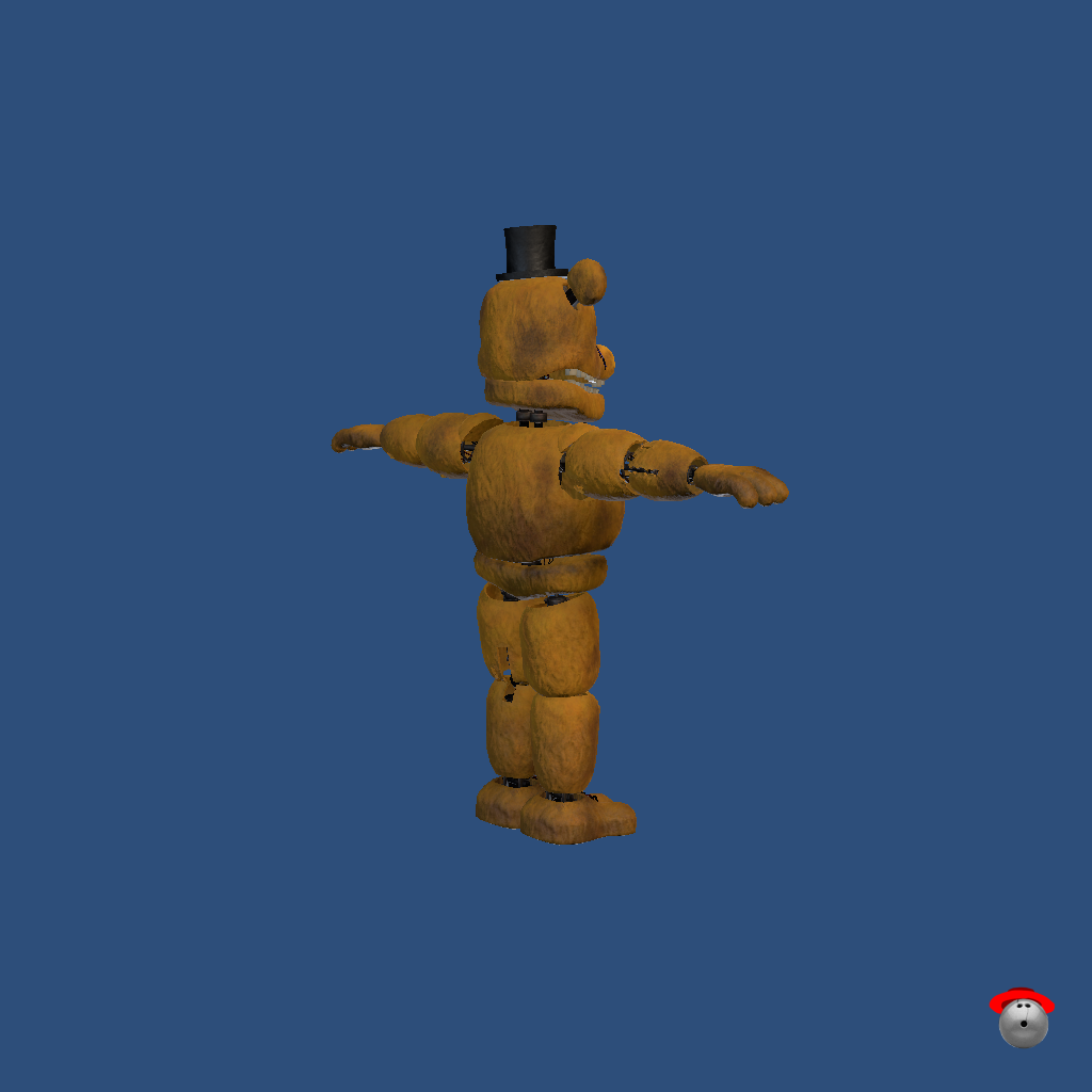 FNaF 2 - Withered Golden Freddy - Back Right