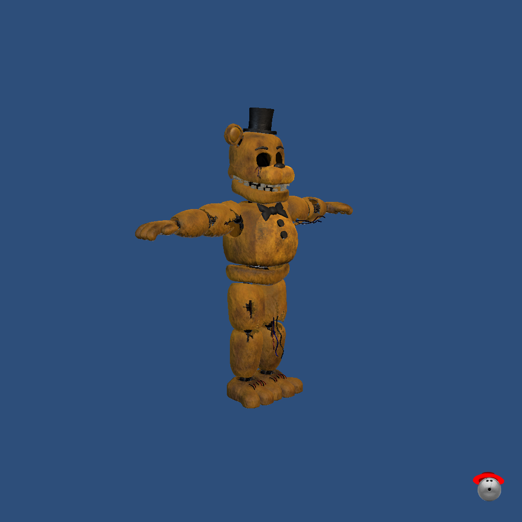 FNaF 2 - Withered Golden Freddy - Front Right