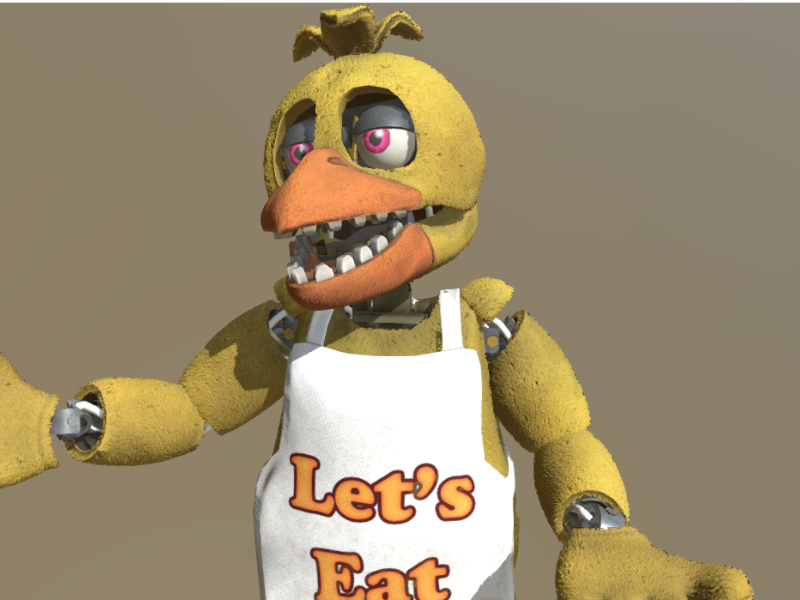 Chica the Chicken‚ 1983 - （FNAF Rewritten 87） 3D Model