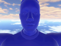 blue man