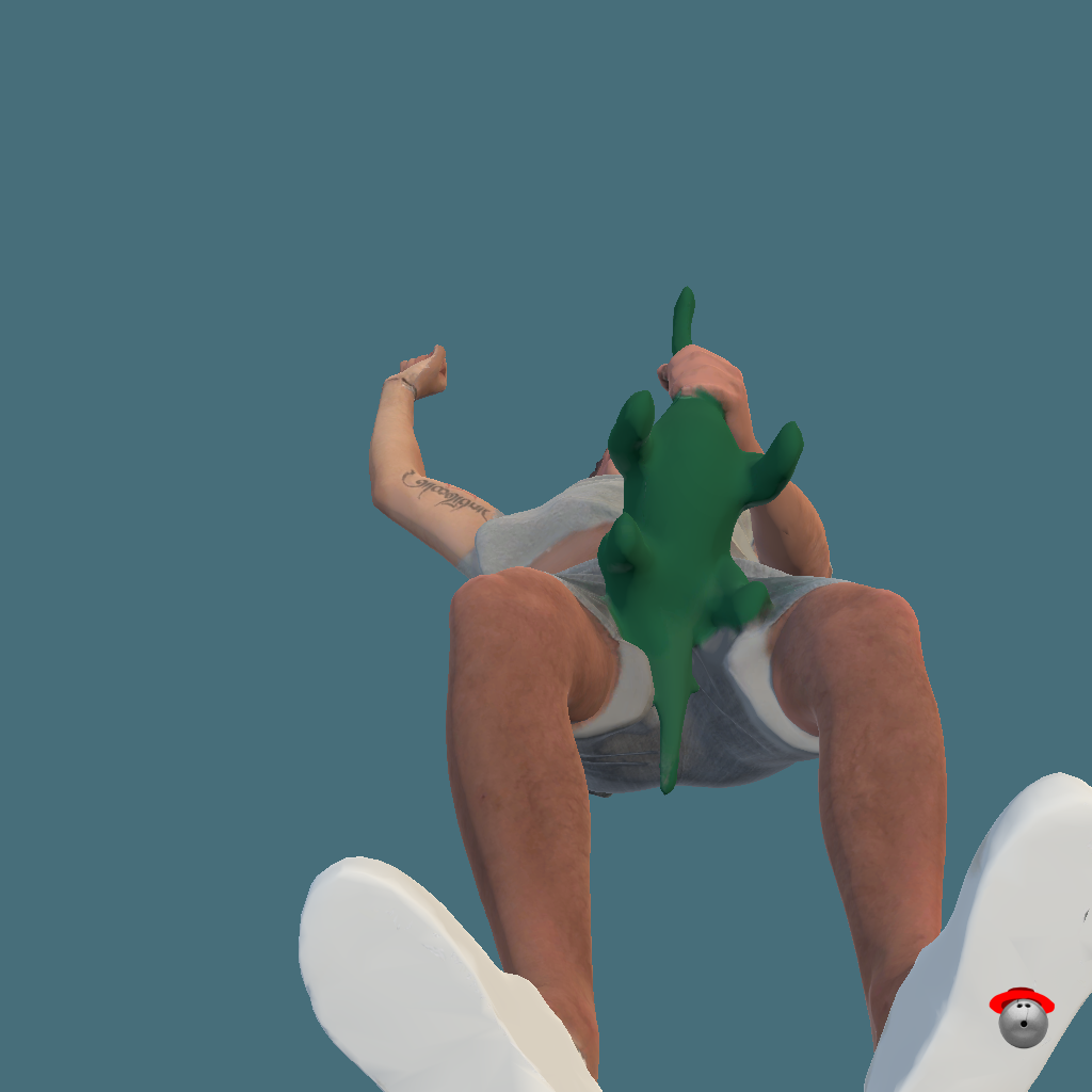 Man Riding Dinosaur - Straight Bottom
