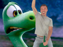 Man Riding Dinosaur