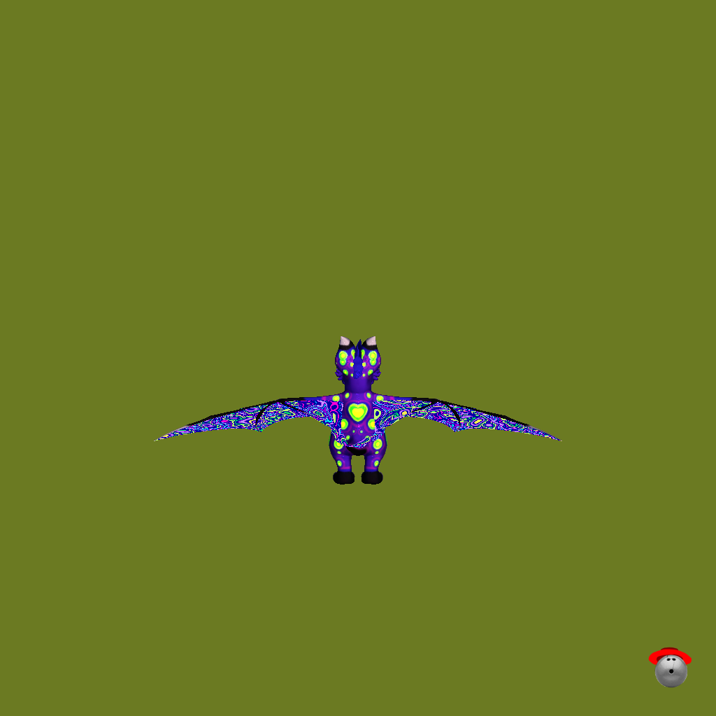 Psychedelic Bat - Back