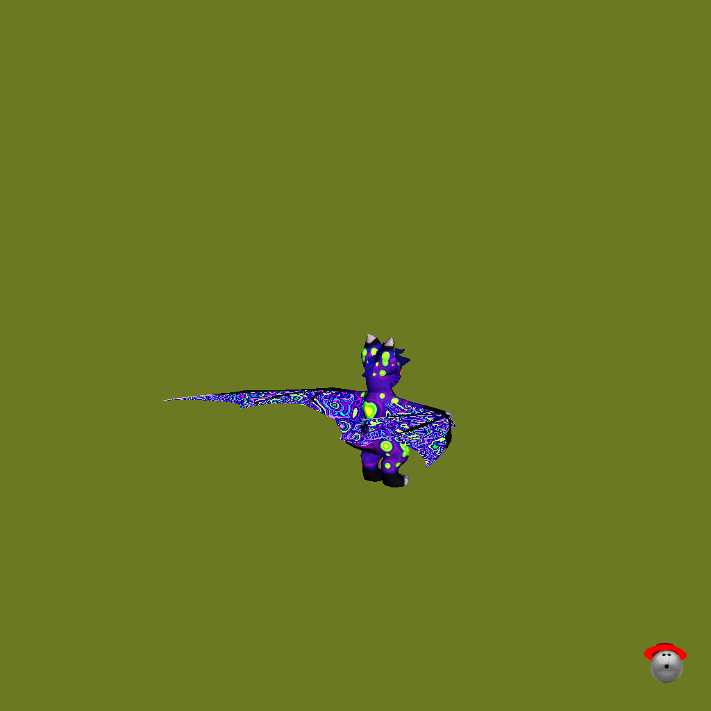 Psychedelic Bat - Back Right