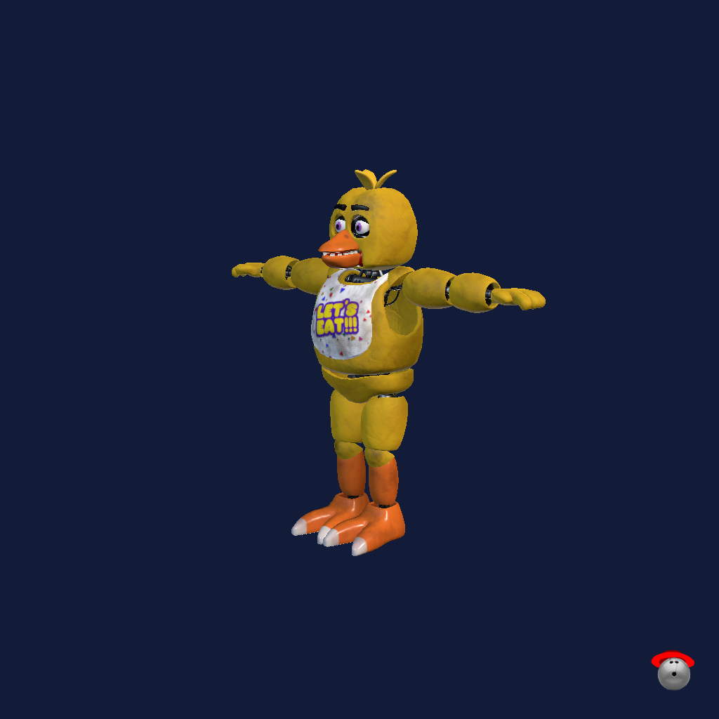 FNaF 1 - Chica The Chicken - Front Left