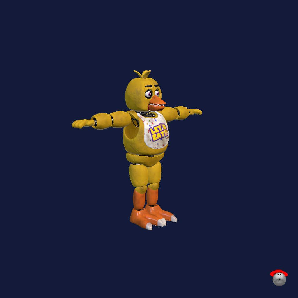 FNaF 1 - Chica The Chicken - Front Right
